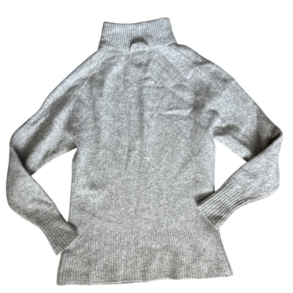 Everlane The Cozy Stretch Mockneck Wool Yak Hair Pullover Sweater Gray Size XS - Picture 7 of 10